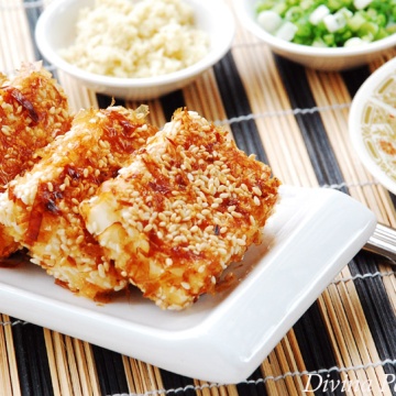 Sesame and Bonito Flakes Crusted Tofu