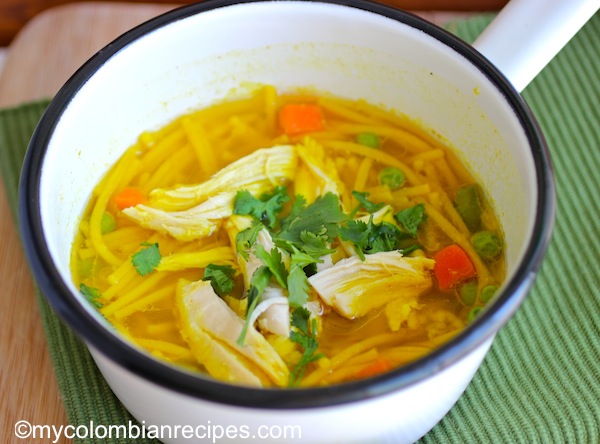 Colombian Chicken and Pasta Soup