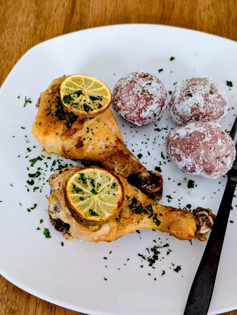 Roasted Chicken Legs with Lime