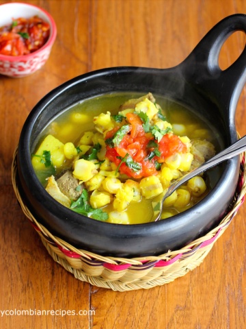 Sopa de Mute (Hominy and Pork Soup) |mycolombianrecipes.com