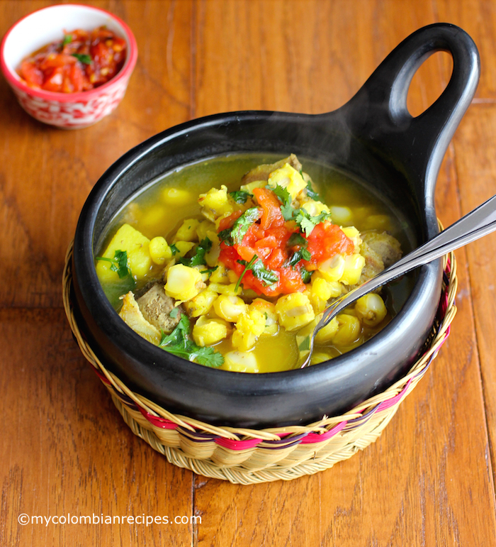 Sopa de Mute (Hominy and Pork Soup) |mycolombianrecipes.com