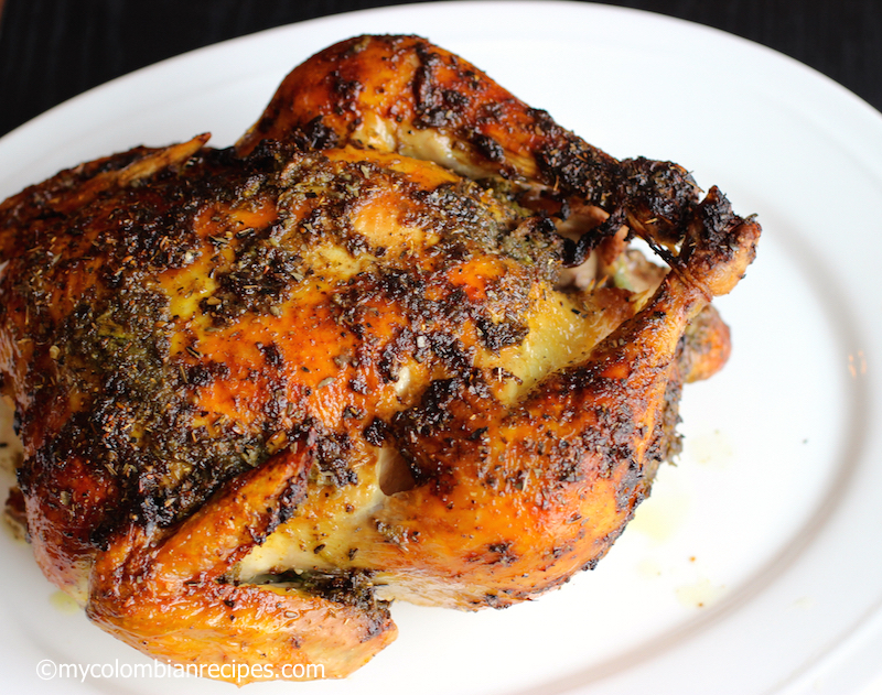 Pollo Asado Colombiano (Colombian Roasted Chicken) |mycolombianrecipes.com