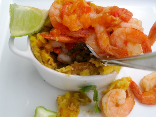 Mofongo with Shrimp