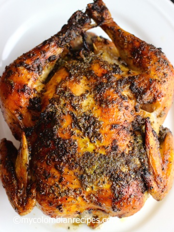 Pollo Asado (Roasted Chicken) |mycolombianrecipes.com