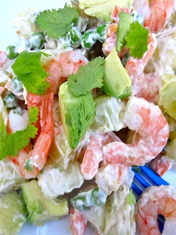 Potato, Avocado And Shrimp