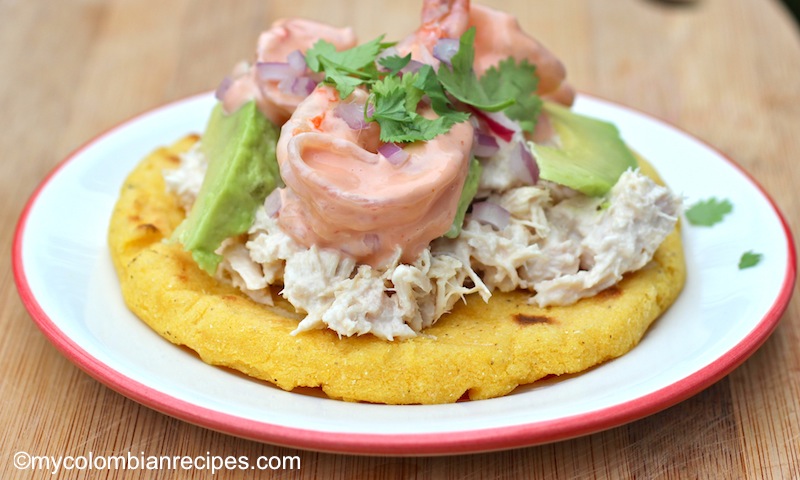 Tuna and Shrimp Arepa