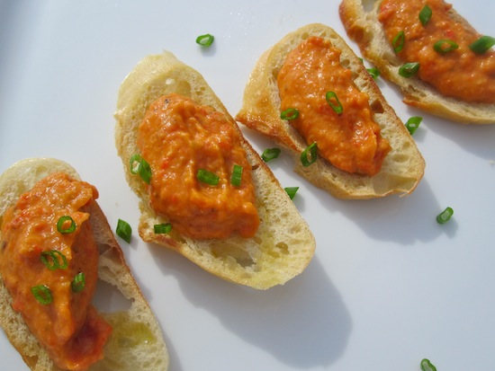 Crostini with bean dip