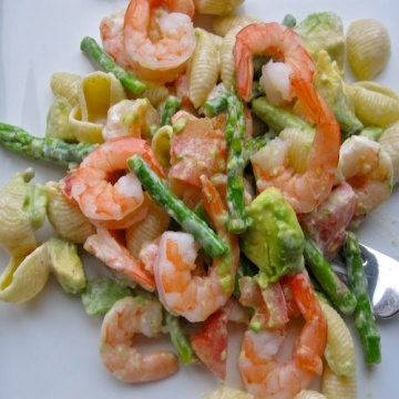 Pasta, Shrimp and Asparagus Salad