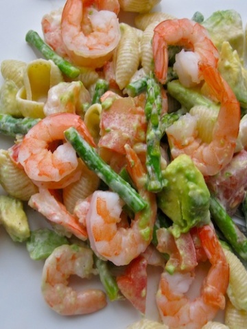 Pasta, Shrimp and Asparagus Salad