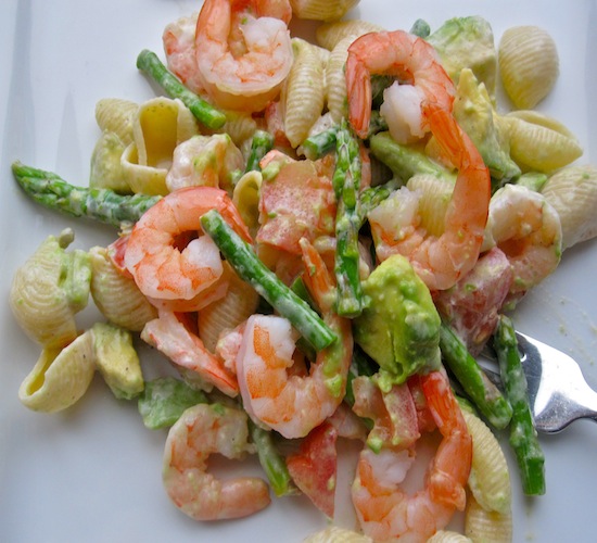 Pasta, Shrimp and Asparagus Salad