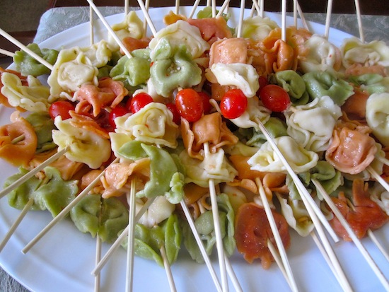 Tortellini and Tomato Skewers