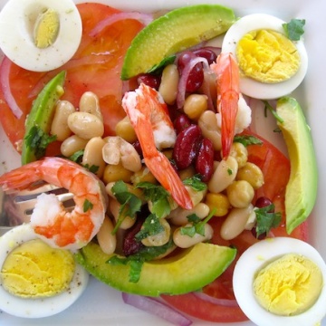 Avocado,Shrimp Tomato Salad