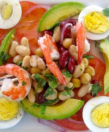 Avocado,Shrimp Tomato Salad