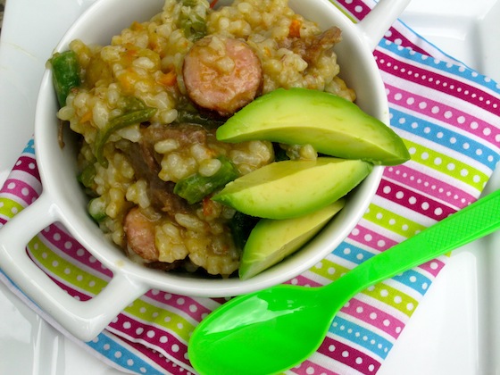 Rice with Beef and Smoked Sausage