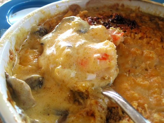 Shrimp and Mushrooms Casserole