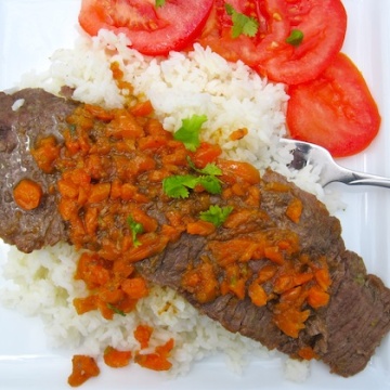 Carne con Salsa de Zanahoria