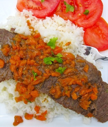 Carne con Salsa de Zanahoria