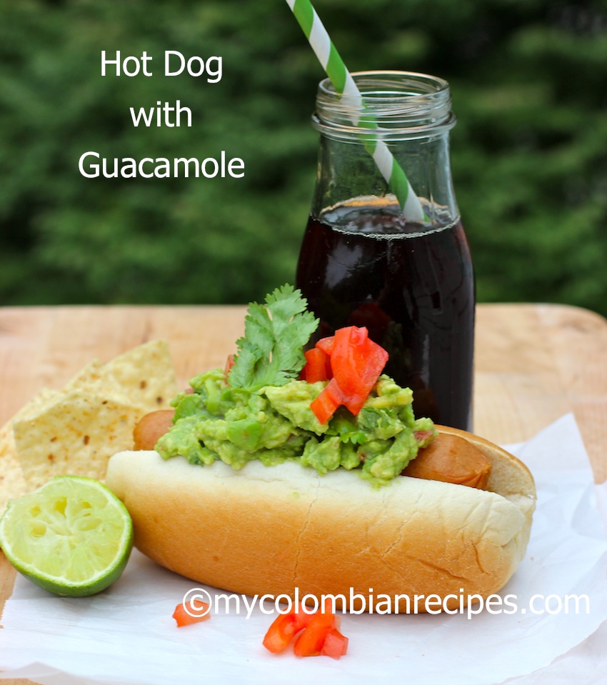 Hot Dog with Guacamole