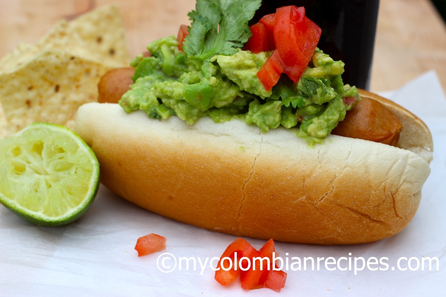Hot Dog with Guacamole My Colombian Recipes