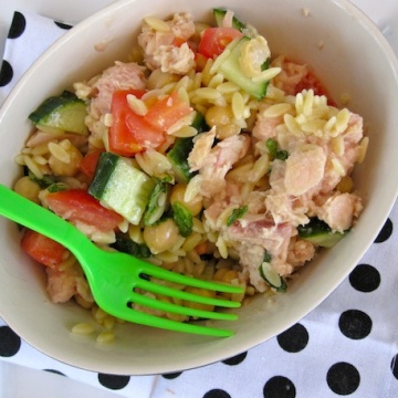 Tuna, Chickpeas and Orzo Salad