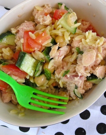 Tuna, Chickpeas and Orzo Salad