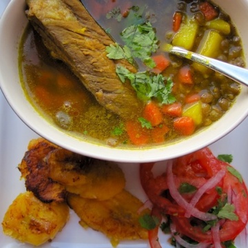 Sopa de Lentejas con Costilla