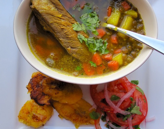 Sopa de Lentejas con Costilla