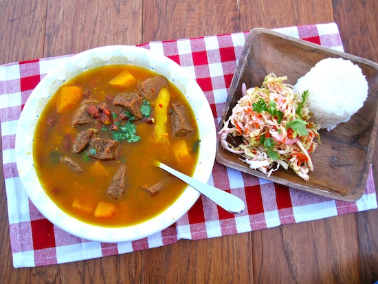 Red Bean, Beef  and Pumpkin Soup