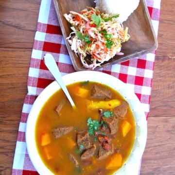 Red Bean Soup with Beef and Pumpkin |mycolombianrecipes.com