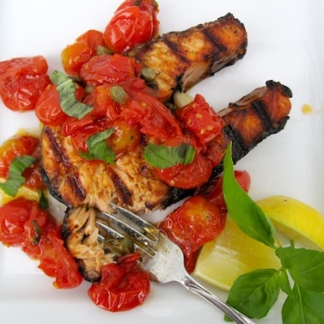 Salmon with Roasted Tomatoes