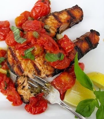 Salmon with Roasted Tomatoes