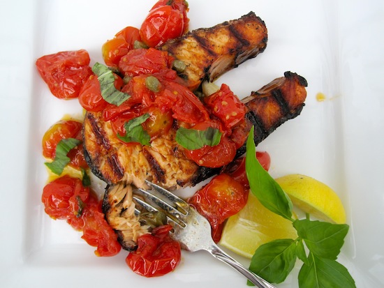 Salmon with Roasted Tomatoes