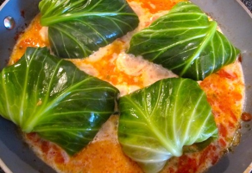 Stuffed Cabbage Cooking