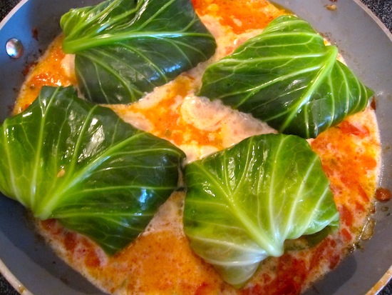 Stuffed Cabbage Cooking