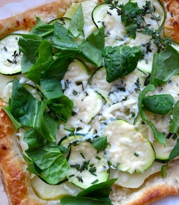 Potato, Zucchini and Spinach Tart