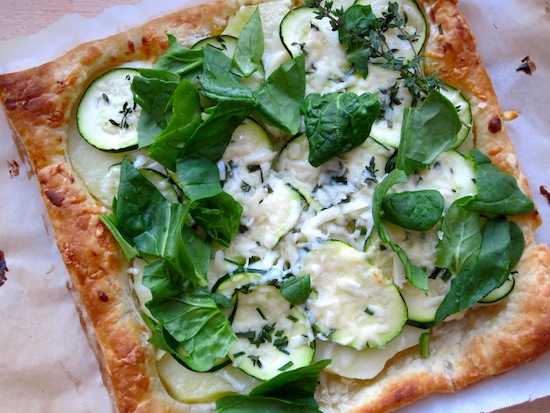 Potato, Zucchini and Spinach Tart