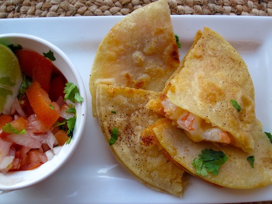 quesadilla de camarones