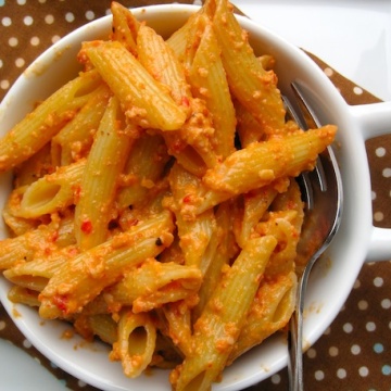 Pasta with Roasted Red Pepper Pesto