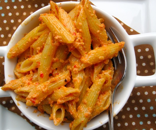 Pasta with Roasted Red Pepper Pesto