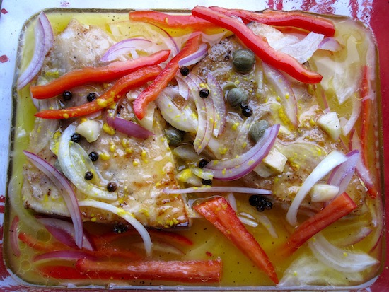 Pescado marinado