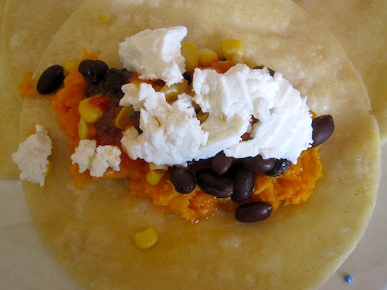 Meatless Enchilada with queso panela