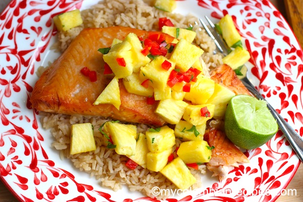 How to Make salmon with Pineapple Salsa