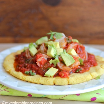 Arepa with Shrimp