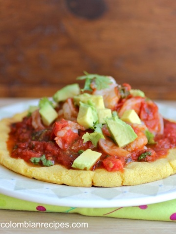 Arepa with Shrimp