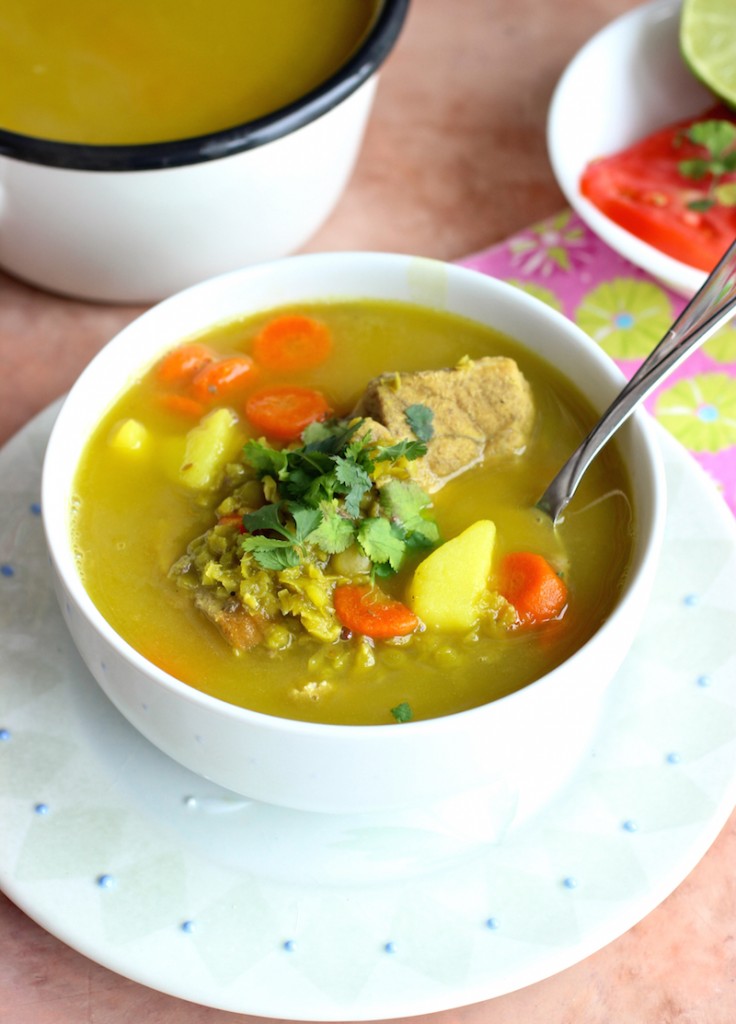 Split Pea soup and Pork Soup (Sopa de Alverjita y Cerdo) |mycolombianrecipes.com