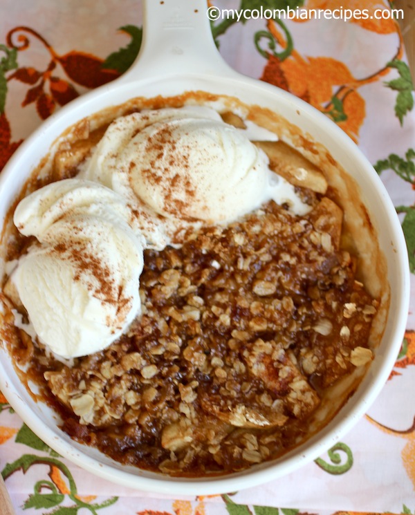 Apple Crisp con helado-My Colombian Recipes