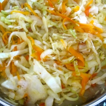 Sautéed Cabbage With Carrots And Coconut