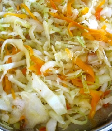 Sautéed Cabbage With Carrots And Coconut