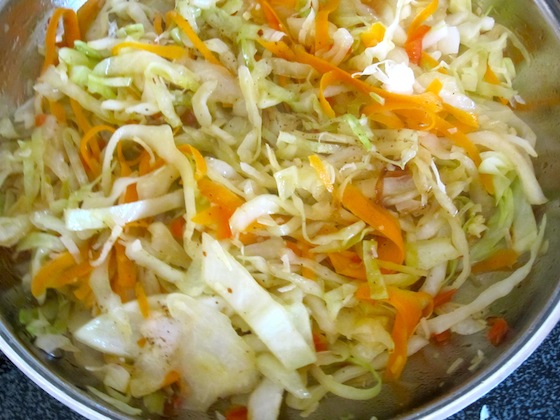 Sautéed Cabbage with Carrots and Coconut