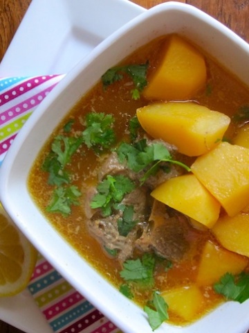 Caldo de Papas con Espinazo (Colombian Potato-Pork Soup)